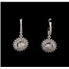 Image 1 : 14KT White Gold 2.06 ctw Diamond Earrings