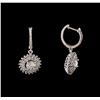 Image 2 : 14KT White Gold 2.06 ctw Diamond Earrings
