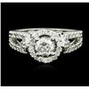 Image 1 : 14KT White Gold 1.17 ctw Diamond Ring