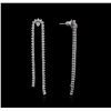 Image 2 : 14KT White Gold 3.60 ctw Diamond Earrings