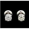 Image 1 : 1.17 ctw Diamond Stud Earrings - 14KT White Gold