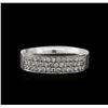 Image 3 : 14KT White Gold 0.65 ctw Diamond Ring