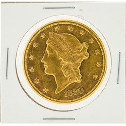 1880-S $20 AU Liberty Head Double Eagle Gold Coin