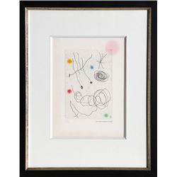 Joan Miro, La Chouette et l'Escargot, Aquatint Etching