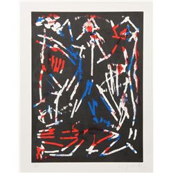 A. R. Penck, Mul, Bul Dang & Sentimentality, Woodblock