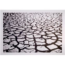 Menashe Kadishman, Black Cracks, Aquatint Etching