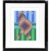 Image 1 : Victor Vasarely, Golfer (Blue and Gold), Serigraph