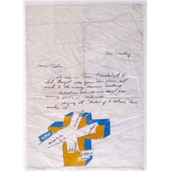 Lawrence Weiner, Paris Letter with Watercolor Drawing