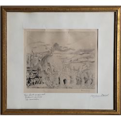 Hermine David, L'Moisson, Etching