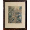 Image 1 : Wallace Nutting, Larkspur, Hand-Colored Lithograph
