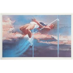Robert Peak, High Jump from the Visions of Gold Olympic Portfolio, Lithograph