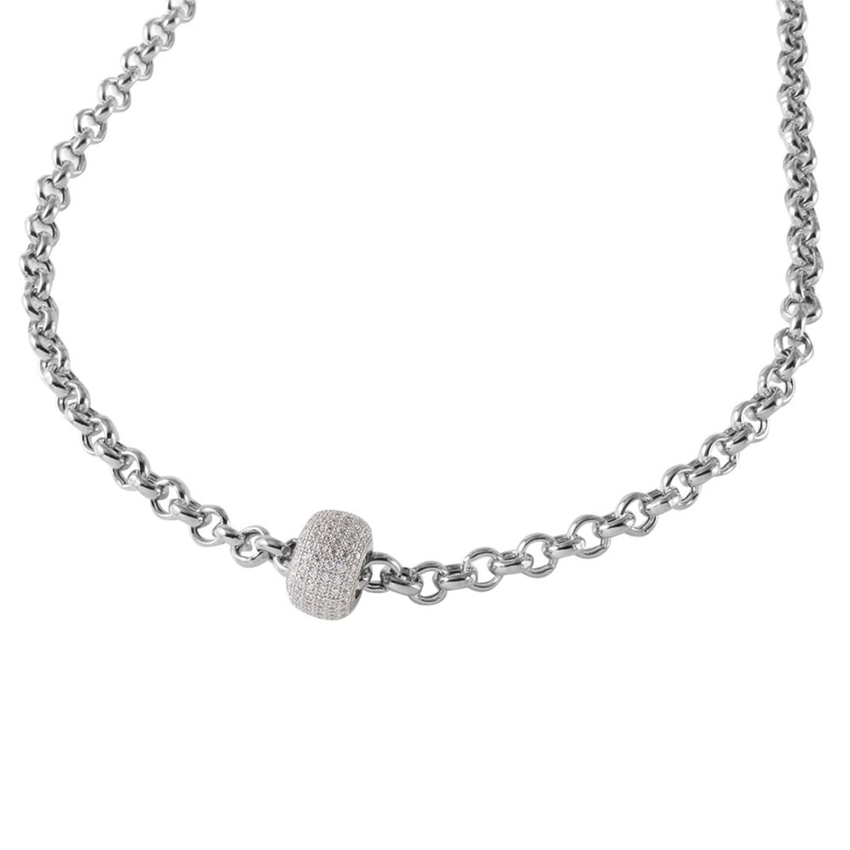 Rhodium Plated 025 Rolo Chain (1.1mm) main image 1