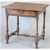 Image 1 : A late 17th century/early 18th century yew wood side table, with moulded two plank top, and friez...