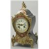 Image 1 : A 19th century Louis XV-style Boullework mantel clock, with enamelled dial and Marti & Cie. gong-...