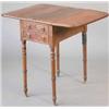 Image 1 : A George IV mahogany pembroke table, with rosewood crossbanded top and two drawers on ring turned...