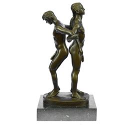 Gay Men Wrestling bronze Figurine on marble base