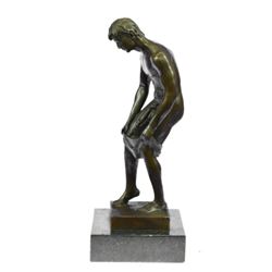 Underwear Model Gay Interest Bronze Sculpture on Marble