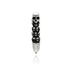 Stainless Steel Skull Bullet Charm Pendant ssp00335