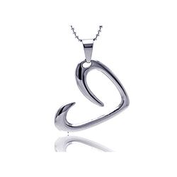 Stainless Steel Sideways Heart Charm Pendant ssp00050