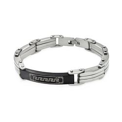 Stainless Steel Black ID Celtic Design Bracelet ssb00239