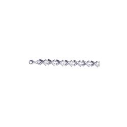 Sterling Silver Rhodium Plated X Bracelet dcb00001
