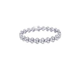 Sterling Silver Rhodium Plated Clear CZ Tennis Bracelet stb00145