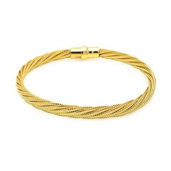 Sterling Silver Gold Plated Twist Italian Bracelet itb00009gp
