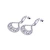 Image 1 : Sterling Silver Rhodium Plated Chandelier White Teardrop CZ Dangling Stud Earring ste00443