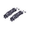 Image 1 : Sterling Silver Rhodium Plated Multi Black Flat Circles Dangling Earring ste00197