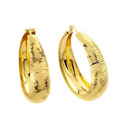 Sterling Silver Gold Plated Hoop Earring ITE00080GP