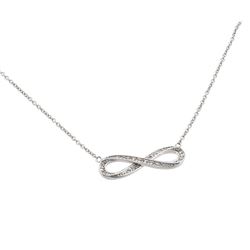 Sterling Silver Gold Plate Clear CZ Stone Infinity Pendant Necklace bgp00867