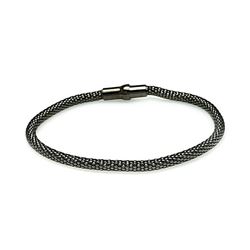 Sterling Silver Black Rhodium Plated Snake Scale Italian Bracelet itb00005blk
