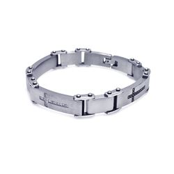 Stainless Steel Cross Design Crystal Bracelet ssb00132