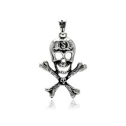 Stainless Steel Skull Crossbone Pendant ssp00387