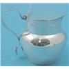 Image 1 : A George V bulbous silver lidded jug, with scroll handle, 1923. 16oz...