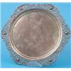 Image 1 : A George V Irish silver Celtic design salver, of hexagonal form with pierced rim, Dublin 1914, in...
