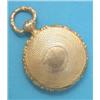 Image 1 : A William IV engine turned silver gilt vinaigrette, of circular 'fob' form with foliate scroll gr...