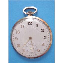 An 18ct gold dress watch, with arabic dial and two colour back...