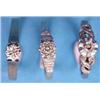 Image 1 : An 18ct. white gold illusion set solitaire diamond ring, and two other similar rings....