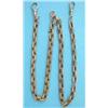 Image 1 : A gold watch chain of plain and star embossed links, 19.5grms....