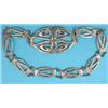 Image 1 : An Edwardian Art Nouveau hammered silver belt, 25ins....