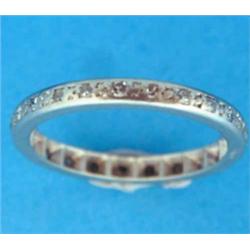 A platinum diamond set full eternity ring, size L1/2...