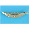 Image 1 : A Victorian gold crescent moon brooch, gypsy set 3 diamonds...