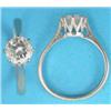 Image 1 : A solitaire diamond ring, the brilliant cut stone claw set in 18ct. white gold, approx. 1ct....