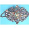 Image 1 : A Russian 84 zolotnik and champleve belt buckle....