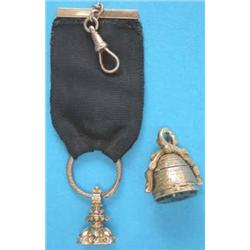 A Victorian novelty fob seal in the form of a skep, the top opening to reveal a compass and the b...