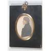 Image 1 : 19th C. English School watercolour miniature, Profile portrait of a gentleman, Oval, 3.5 x 2.75 i...