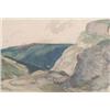 Image 1 : Charles Knight (1901-1990) watercolour, Path on the South Downs, signed, 10 x 14.5 ins....