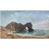 Image 1 : H.B. Carter (Exh.1937) oil on canvas, Durdle Door, Dorset coast, signed, 10 x 17 ins....