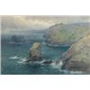 Image 1 : Agnes Turner (Exh.1884-1919) watercolour, "Cliffs near Boscombe", signed, 14 x 21 ins....